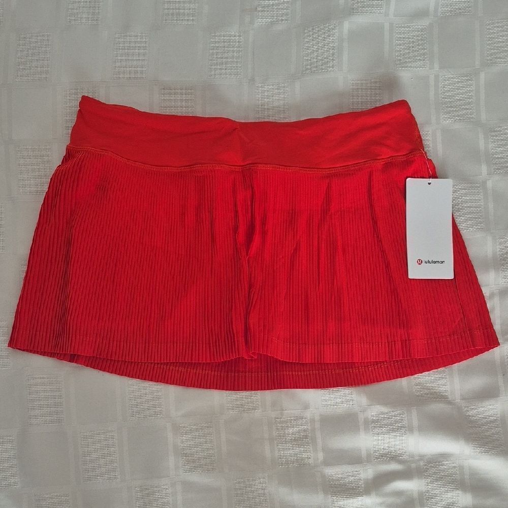 Lululemon Athletica Red Pleat To Street Skirt